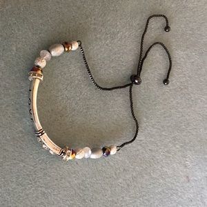 Beautiful hand made adjustable bracelet.  silver